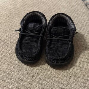 Hey Dude Kids Black Knit Slip-On Sneakers